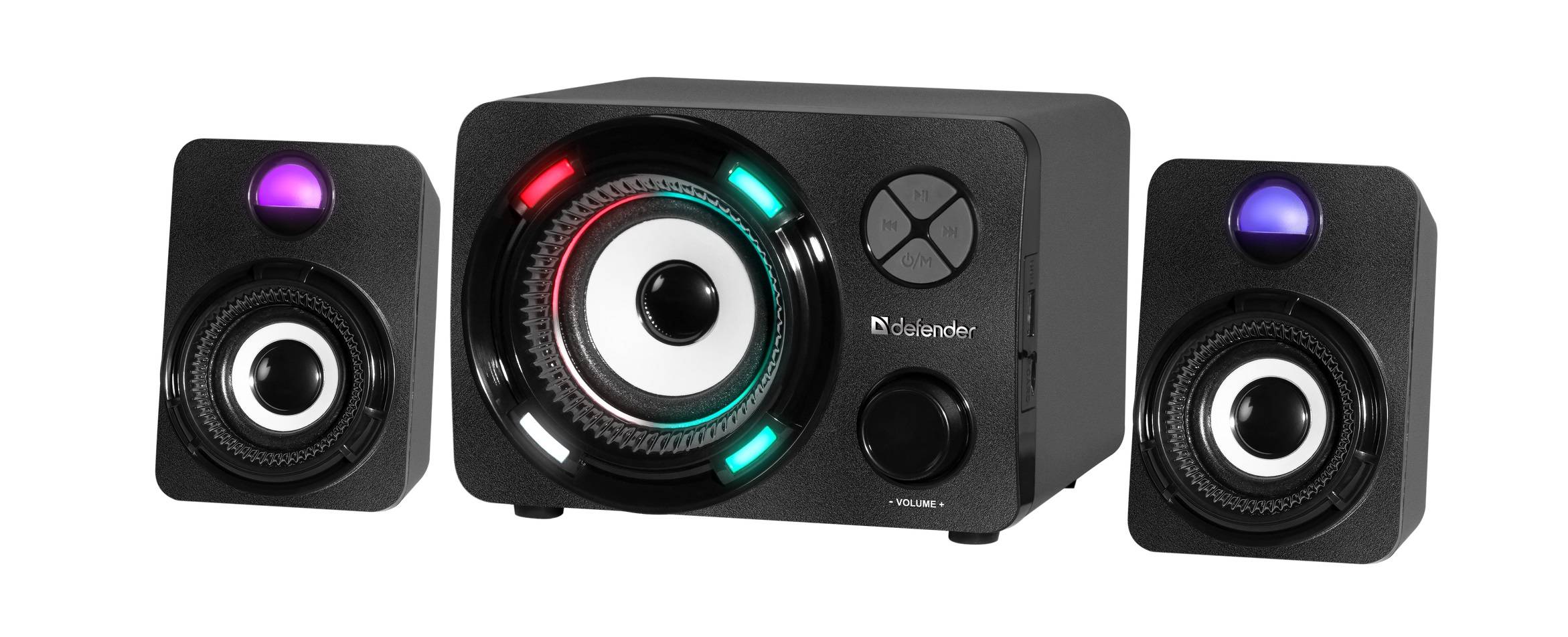 Defender Акустическая 2.1 система G11 11Вт, Light/BT/FM/TF/USB/AUX