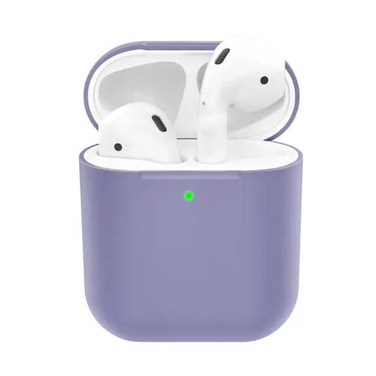 Deppa Силиконовый чехол Ultra Slim для AirPods 1/2, серая лаванда.