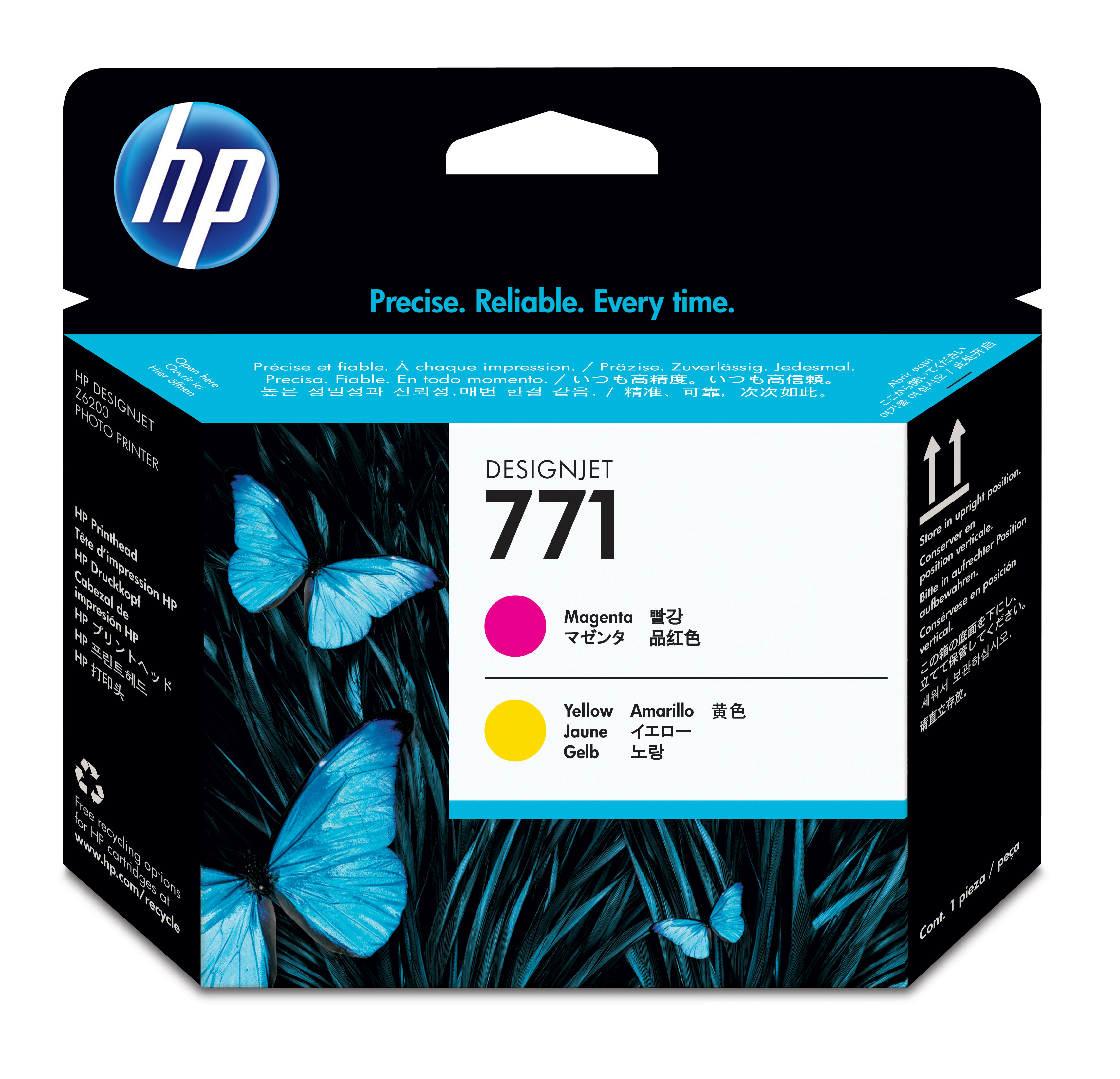 Печатающая головка HP 771 для HP DJ Z6200 (О)CE018A пурпурный/желтый