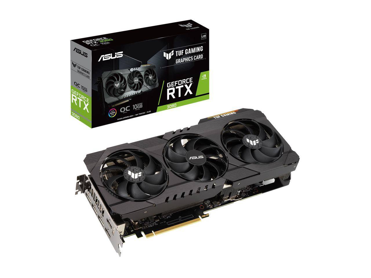 Видеокарта NVIDIA GeForce RTX3080 ASUS 10Gb LHR (TUF-RTX3080-O10G-V2-GAMING)