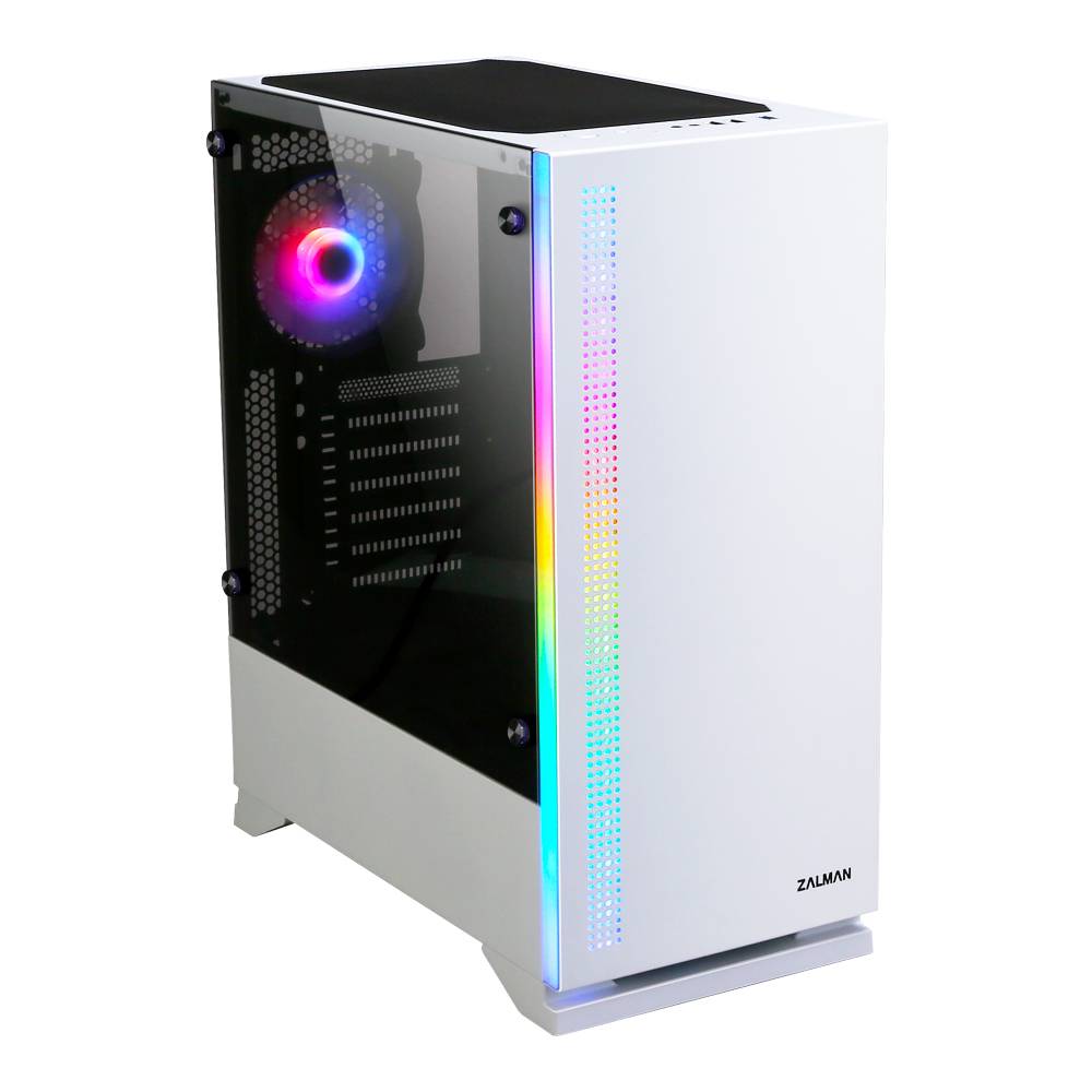 Корпус ZALMAN S5 (2xUSB + USB 3.0, 2xAudio, 2×120мм FAN, прозрачная стенка- закаленное стекло, ATX, без БП)