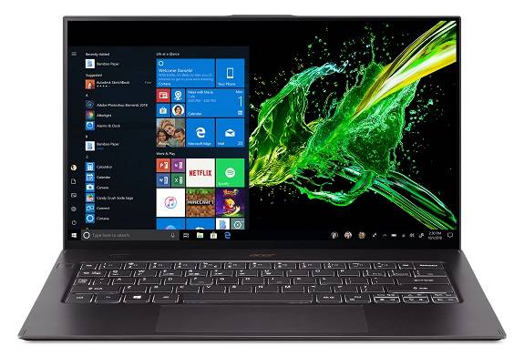 Ноутбук Acer Swift SF714-52T-78V2 14″ FHD, Intel Core I7-8500Y, 16Gb, 512Gb SSD, NoODD, 0.89 кг, Win10PRO, черный (NX.H98ER.005)