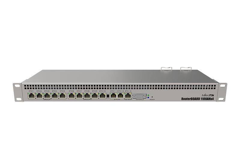 MikroTik RB1100AHx4 Маршрутизатор 7.5 Гбит/с, 13x 1G Ethernet, 1х MicroSD, 802.3at