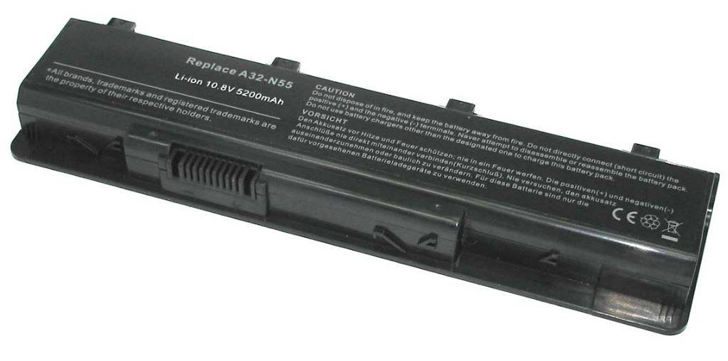 Батарея для Asus N45/N55/N75 10.8V-11.1V 5200mAh (A31-N55/A32-N55/A41-N55/A42-N55) (OEM)