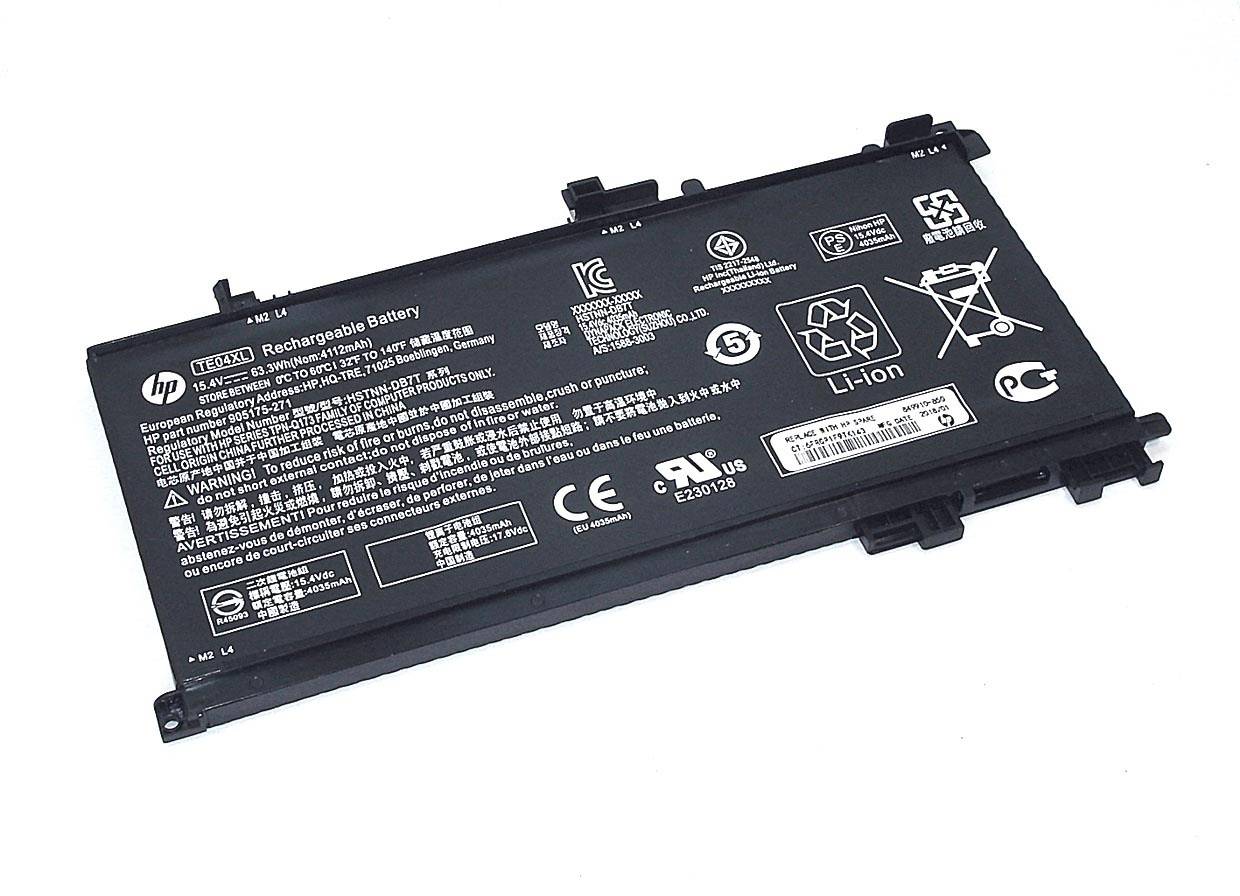 Батарея для HP Pavilion 15-bc/15-dp/ Omen 15-ax With Battery 15.4V (HSTNN-DB7T/TE04XL) 15.4V 63.3Wh 4cell